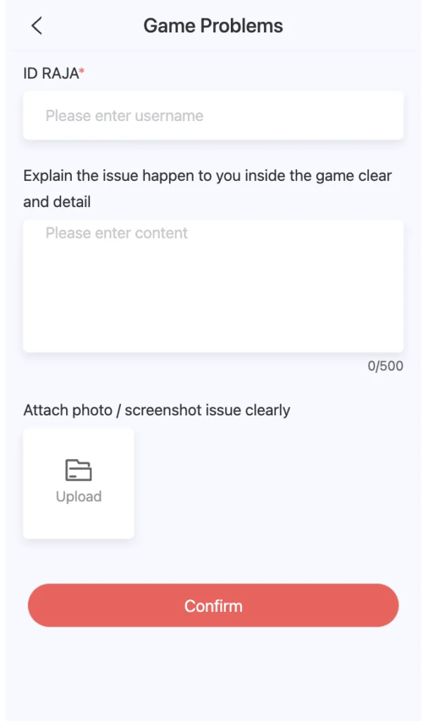 Raja App Game Problems