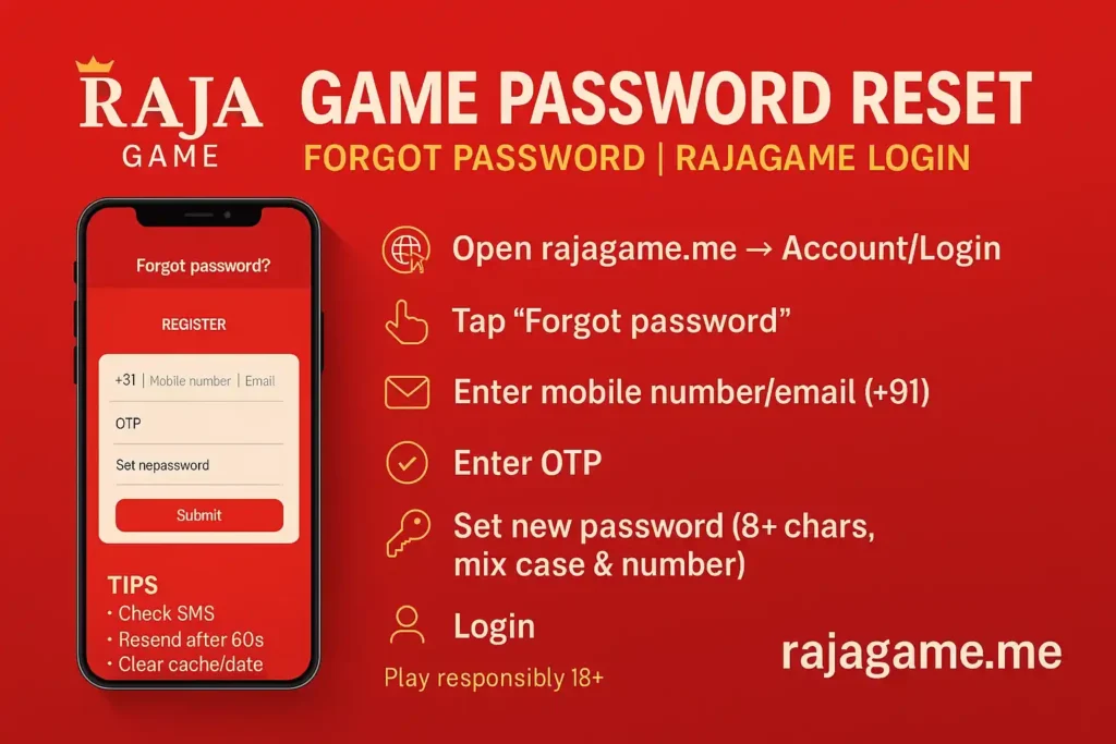 Raja Game Password Reset Safely