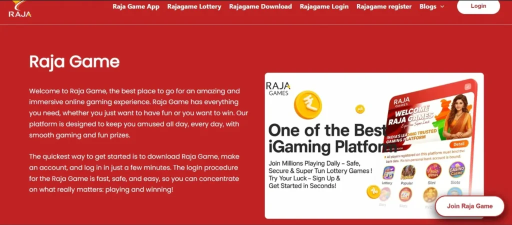 Visit the Official Raja Game Website