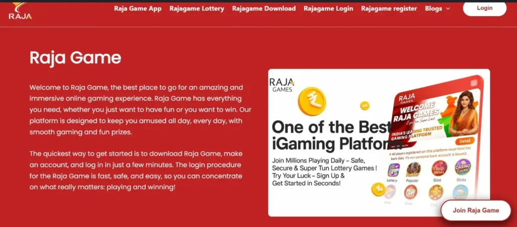 Visit the Official Raja Game Website