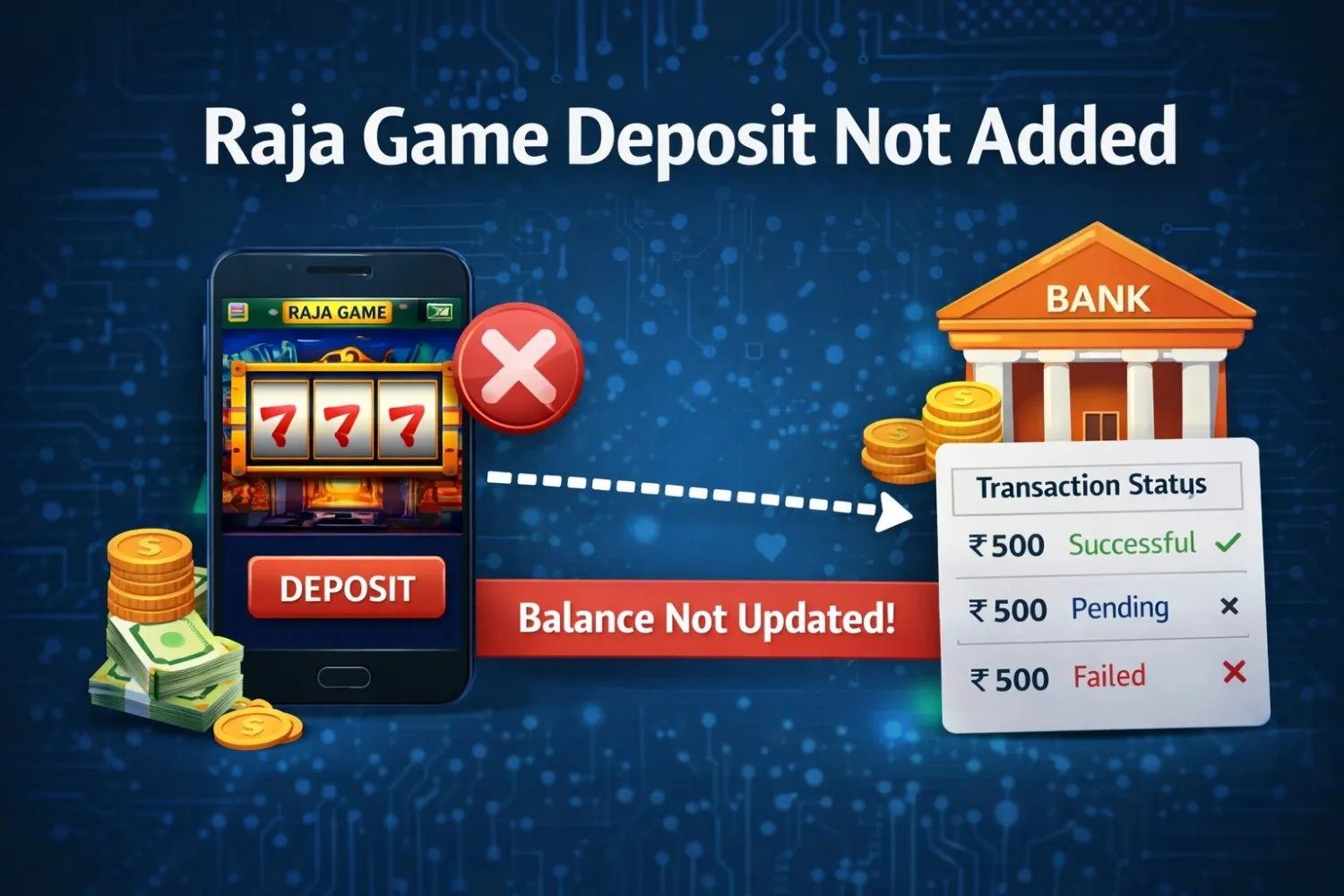 Raja Game Deposit Not Added